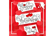 valentines day vintage lettering background
