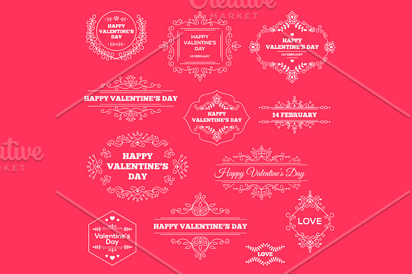 Bundle: Valentines in Illustrations - product preview 1