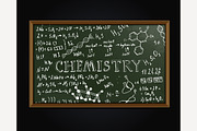 Chemistry Blackboard Vector Image