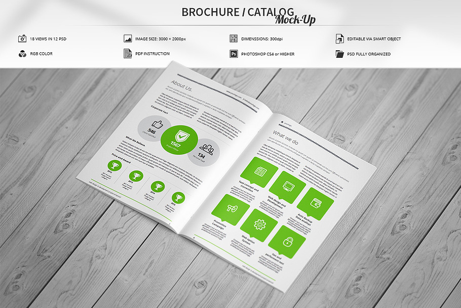 Brochure / Catalog Mock-Up  in Print Mockups - product preview 8