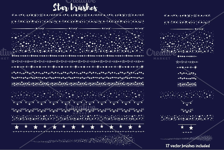 Stars vector set in Photoshop Brushes - product preview 8