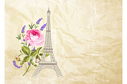 Eiffel tower card.