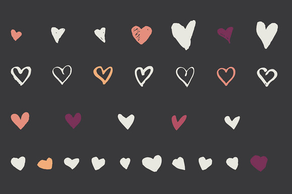 NEW Valentines Day Hearts in Illustrations - product preview 1