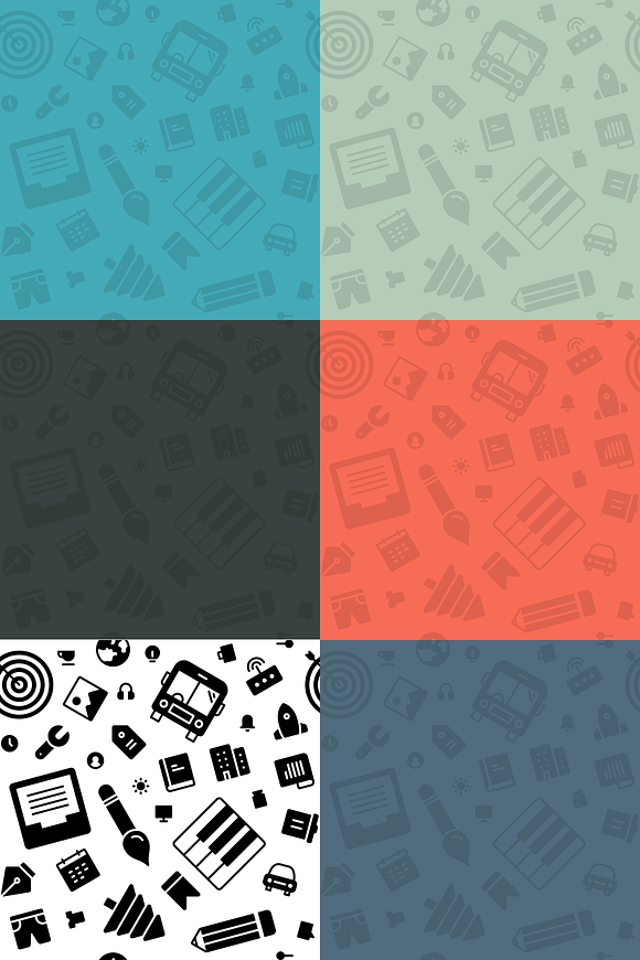 Seamless Icons Patterns in Patterns - product preview 1