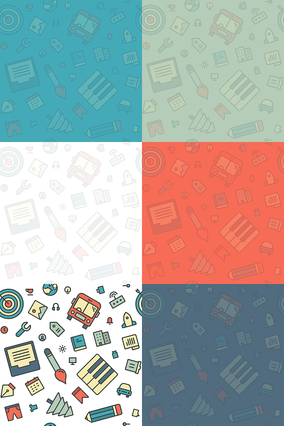 Seamless Icons Patterns in Patterns - product preview 2