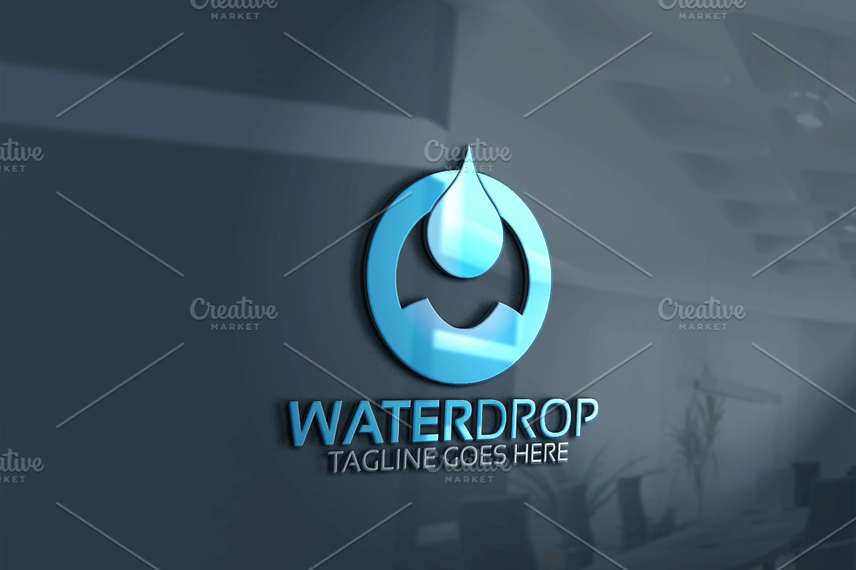 Water Drop Logo in Logo Templates - product preview 8