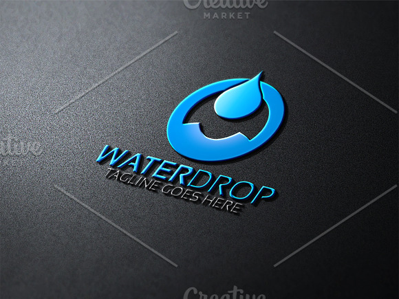 Water Drop Logo in Logo Templates - product preview 2