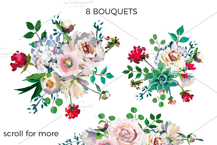 Grace Wedding Floral Design Set in Illustrations - product preview 8