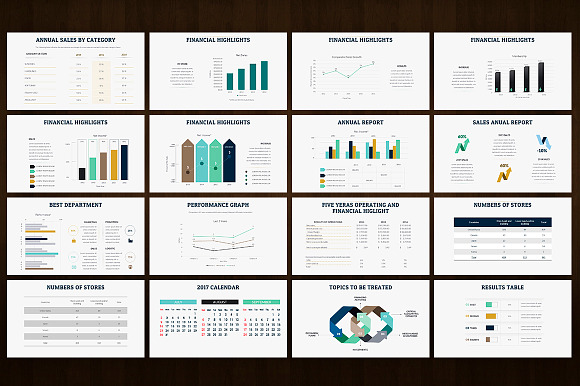 Annual Report |Powerpoint + A4 Print in PowerPoint Templates - product preview 1