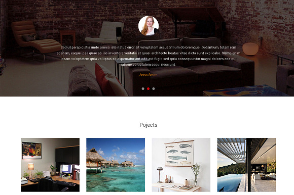 Interior Design  One Page Theme in Landing Page Templates - product preview 1