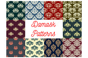 Damask floral seamless pattern of victorian flower
