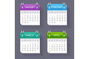 Calendar Quarter Month Set.