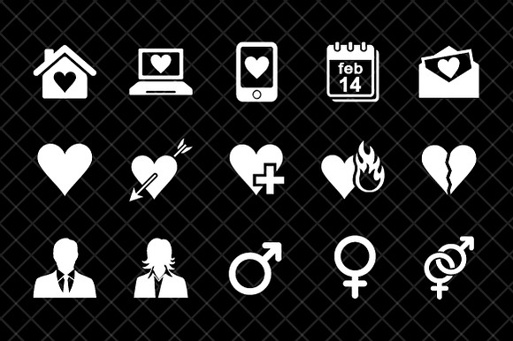 Dating icon set in Graphics - product preview 2