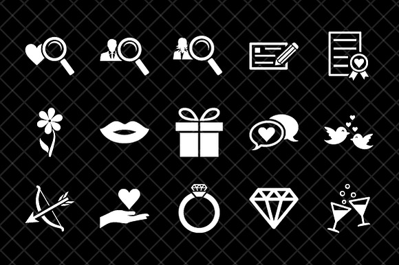 Dating icon set in Graphics - product preview 3