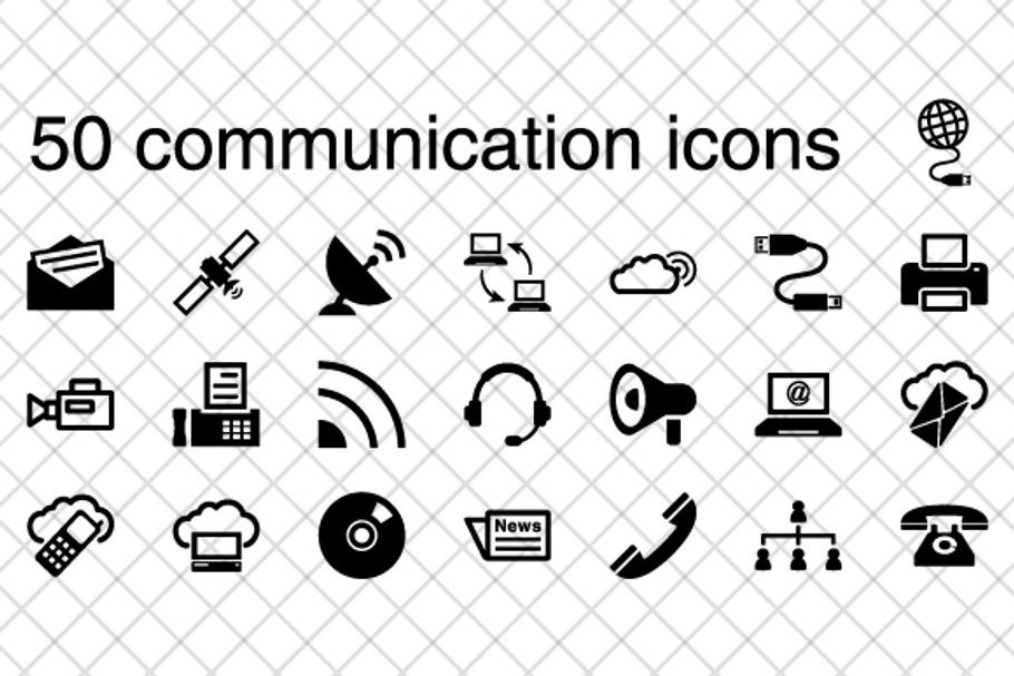 50 communication icons