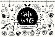 100+ Cafe ware Hand drawn elements