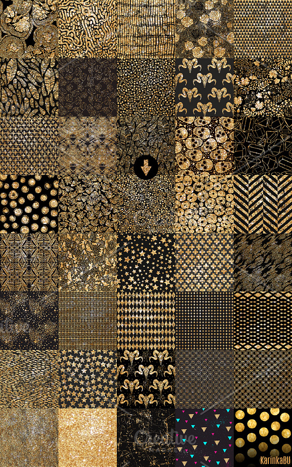 Big Gold Foil pattern bundle in Patterns - product preview 1