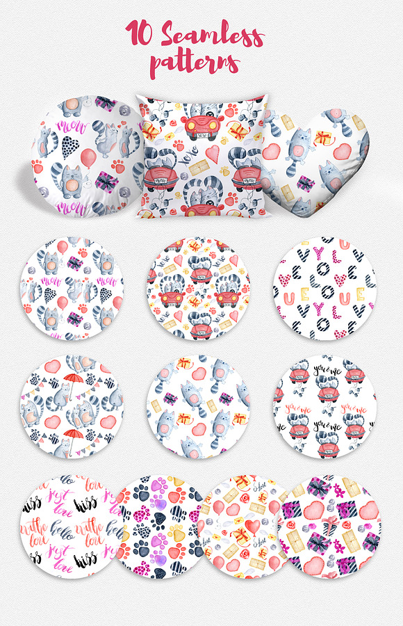 Love cats collection in Illustrations - product preview 4