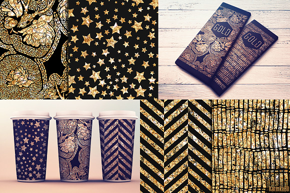 Big Gold Foil pattern bundle in Patterns - product preview 3