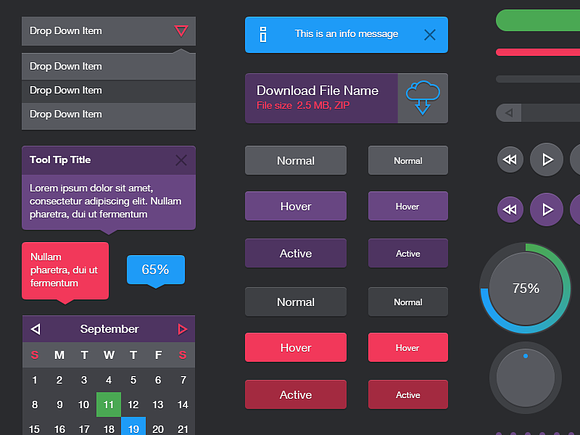 Flat UI Web Kit in UI Kits and Libraries - product preview 1