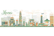 Abstract Hanoi skyline