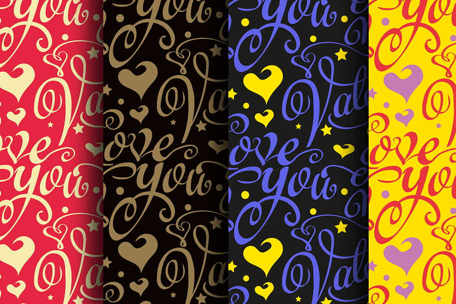 Valentine's Day colorful patterns