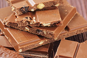 Pile of chocolate with nuts
