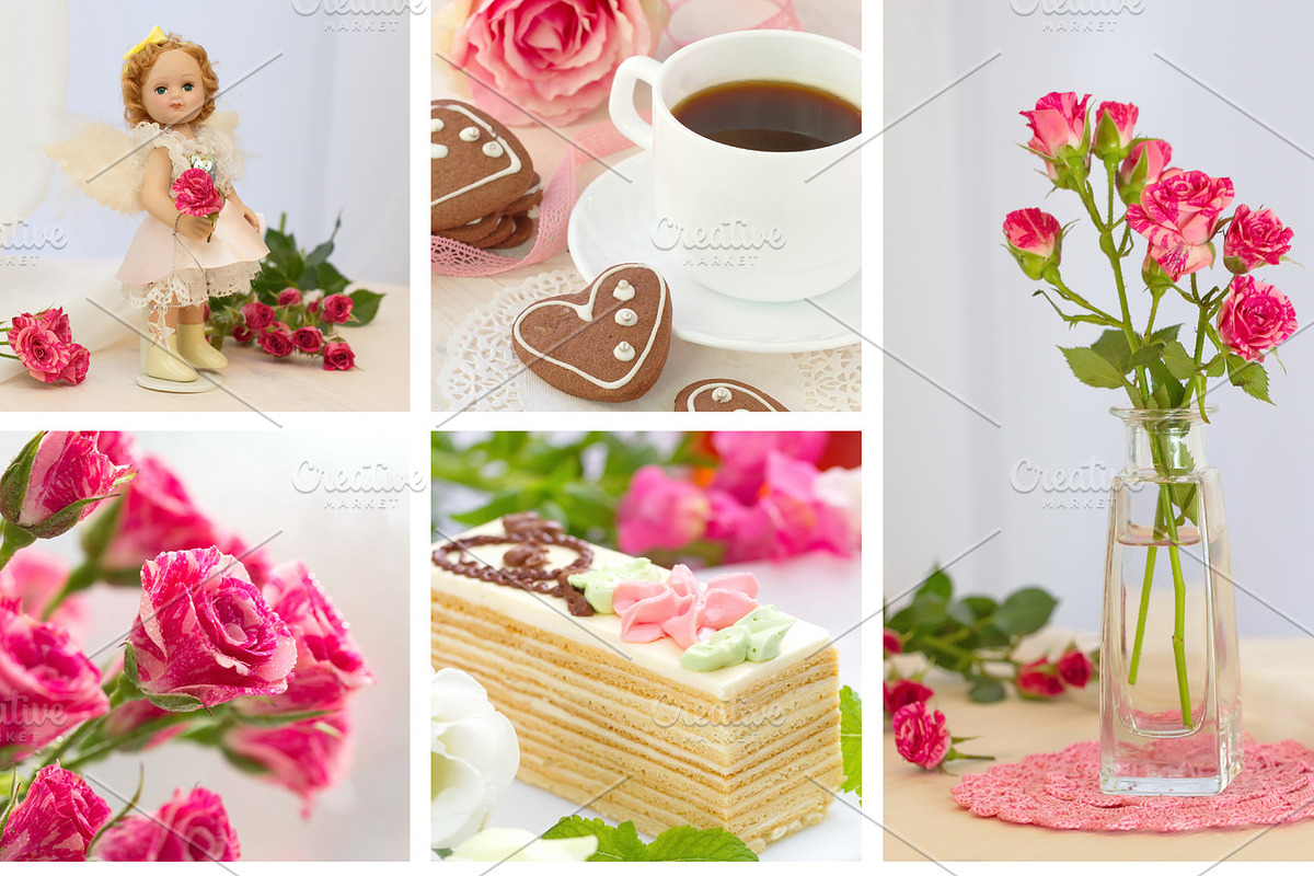 Valentine's Day photo collage in Illustrations - product preview 8