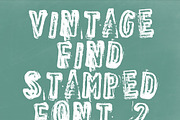 Vintage Find Stamped Font