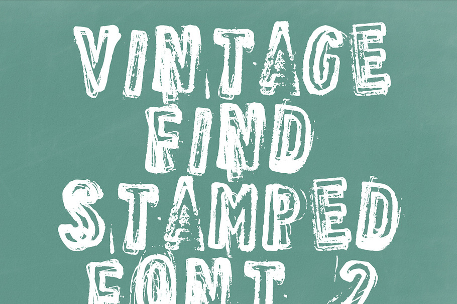 Vintage Find Stamped Font