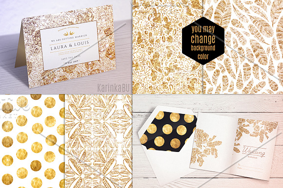 Big Gold Foil pattern bundle in Patterns - product preview 5