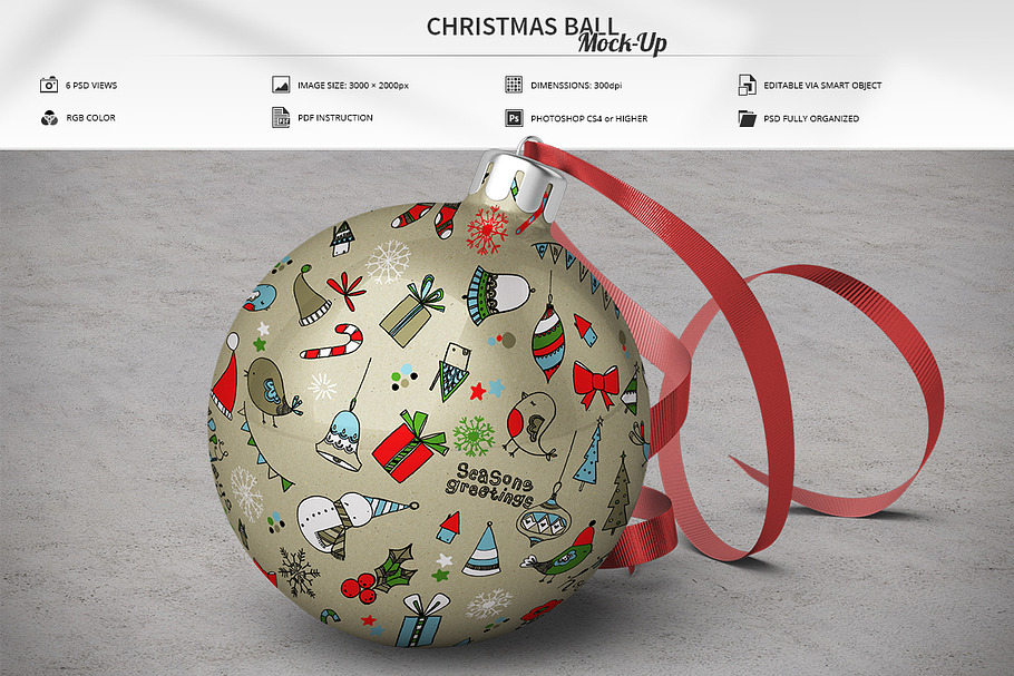 Christmas Ball Mock-Up in Product Mockups - product preview 8