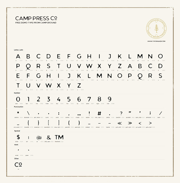 Campground Monoline - 2 fonts in Stamp Fonts - product preview 3