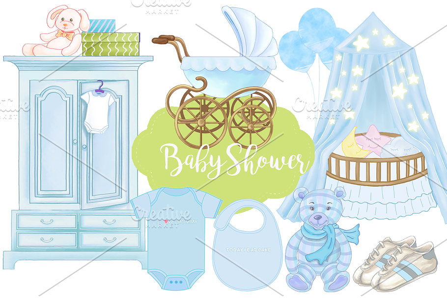 Baby Shower Baby Boy Patterns
