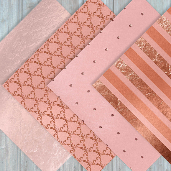 Rose Gold Digital Paper in Textures - product preview 2
