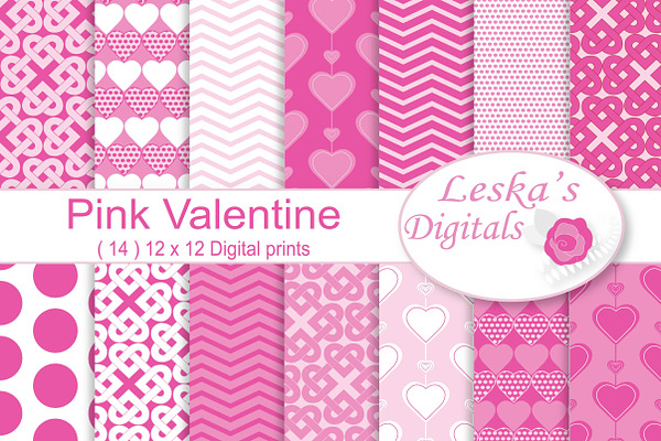 Pink Valentine Digital Paper