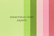 Watermelon Linen Papers