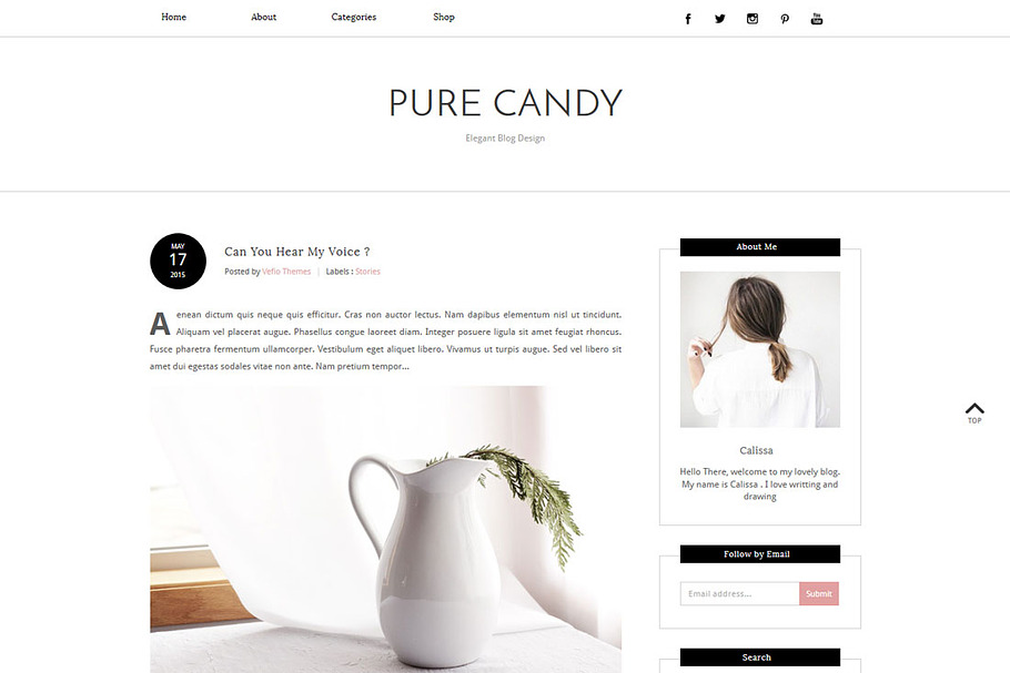 Blogger Template - PURE CANDY