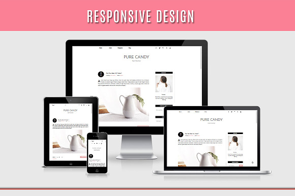 Blogger Template - PURE CANDY in Website Templates - product preview 1