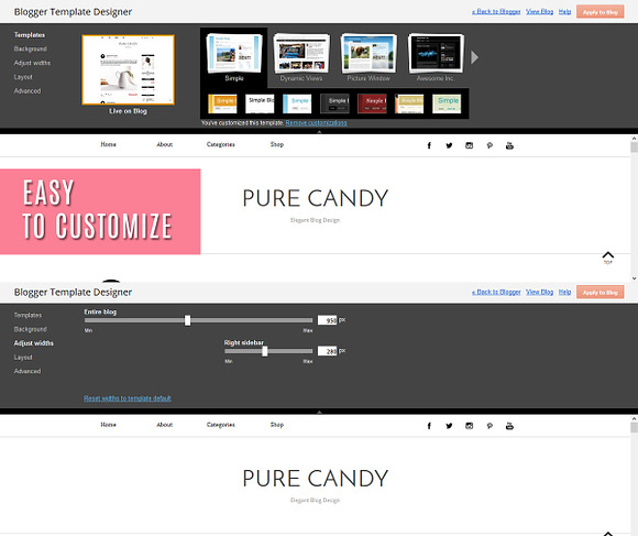 Blogger Template - PURE CANDY in Website Templates - product preview 2