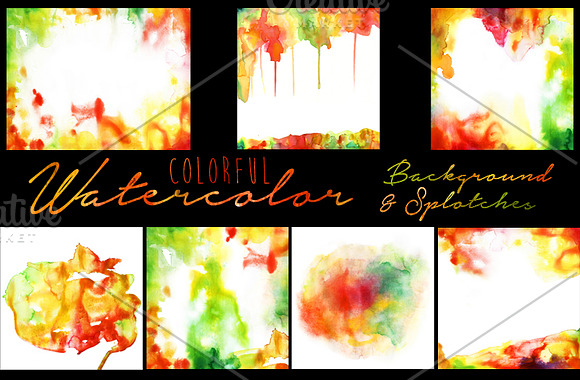 Watercolor Background @ Splotches in Textures - product preview 1