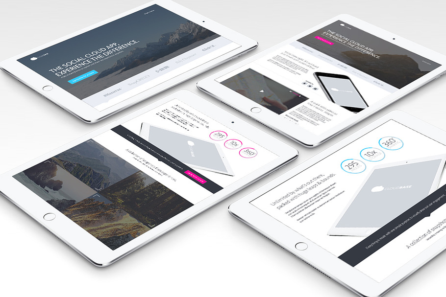 CloudBase Landing Page ~ PSD Version in App Templates - product preview 8