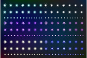 Set Glowing Light Effect Stars