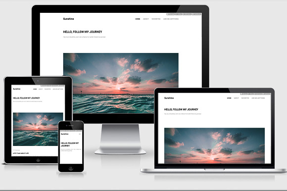 Sunshine - A Journey Tumblr Theme in Tumblr Themes - product preview 4