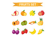 Fruit set vector 