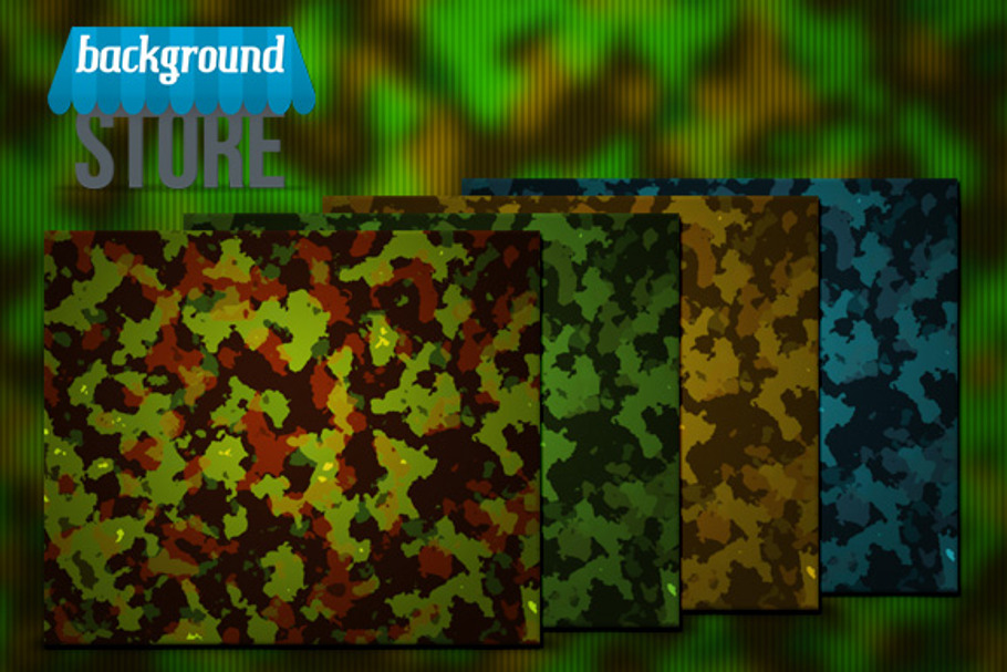 Camouflage Texture Background in Textures - product preview 8