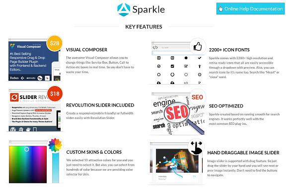 Sparkle - Responsive WordPress Theme in WordPress Business Themes - product preview 2