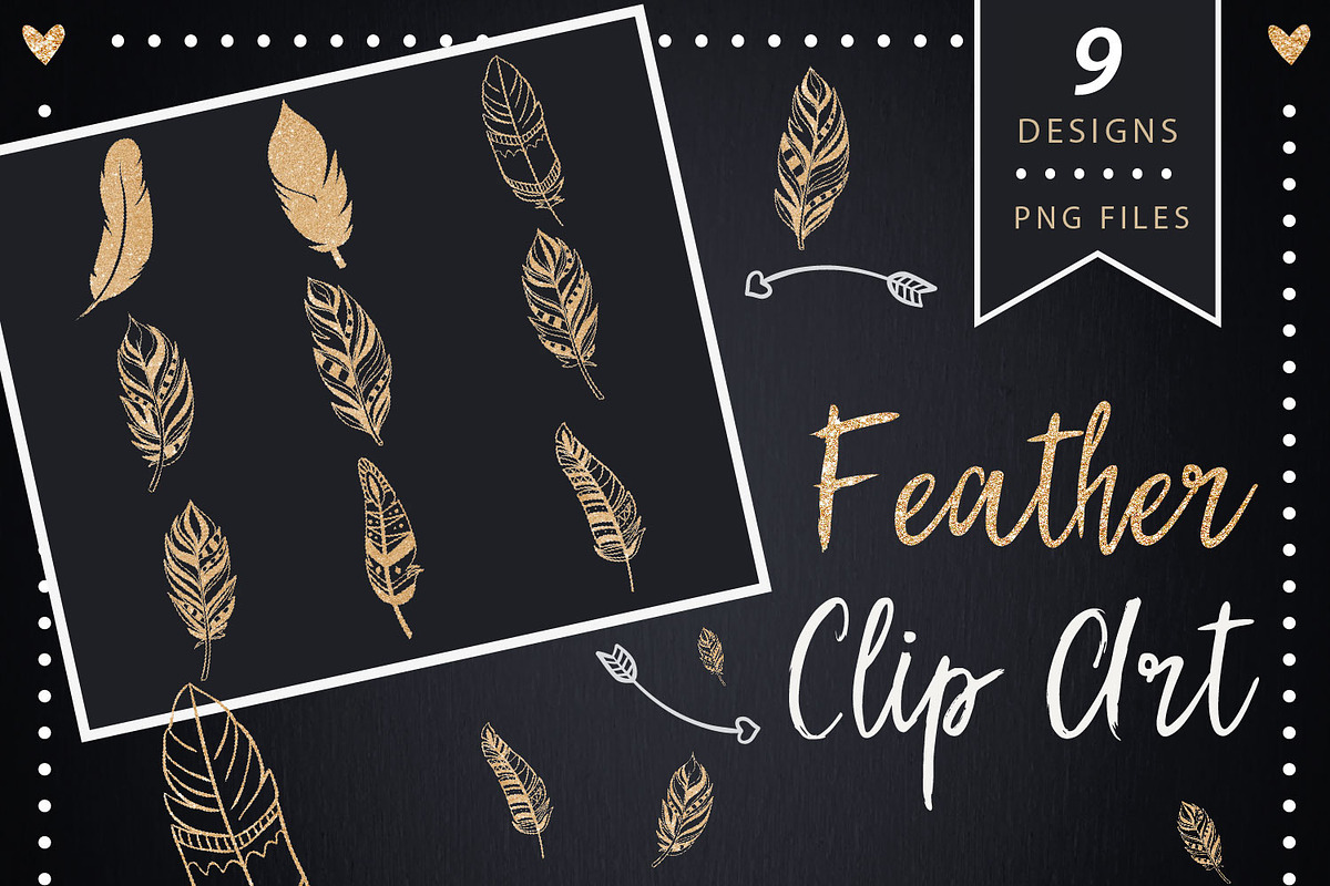 Feather Clip art - glitter clipart in Graphics - product preview 8