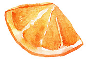 Watercolor orange fruit vector