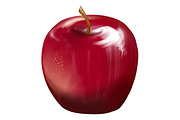 Digital art red apple vector